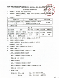 河西学院附属张掖人民医院2025年度工会会员劳动节福利供应商服务外包项目中标公告