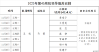 2025年第45周院领导值周安排